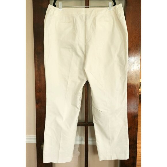 Anne Klein White Classic Minimalist Ankle Dress Pants Sz. 18W & 20W - Picture 7 of 15